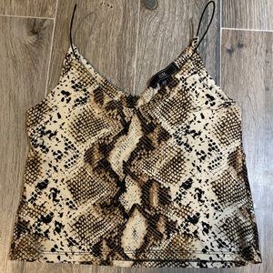 Snake print crop top